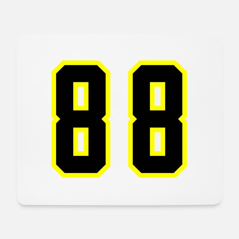 88 Zahl Trikot - Mousepad (Querformat) - Weiß