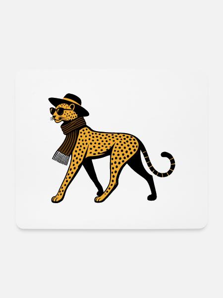 Leoparden-Chic - Mousepad (Querformat) - Weiß