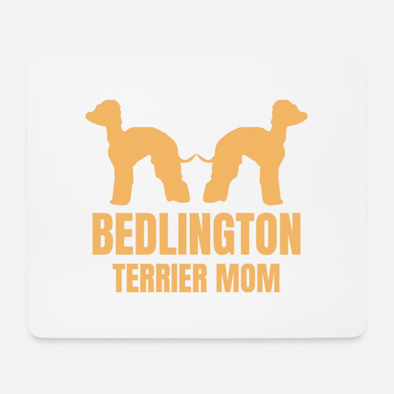 Bedlington Mom - Terrier Liebe - Mousepad (Querformat) - Weiß