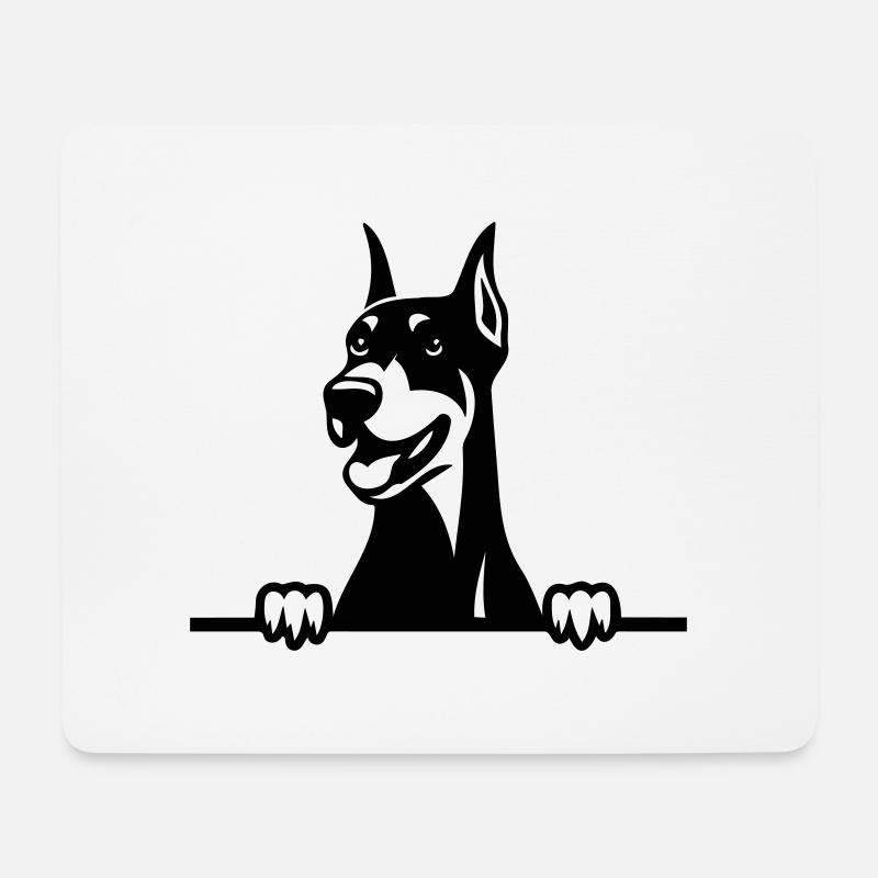 Doberman Pinscher - Mousepad (Querformat) - Weiß