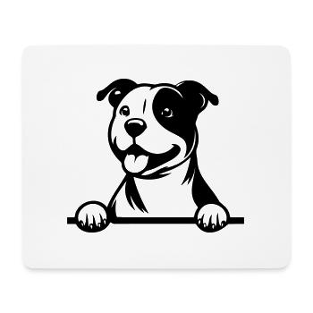 Staffordshire Bull Terrier - Mousepad (Querformat) - Weiß - Vorne