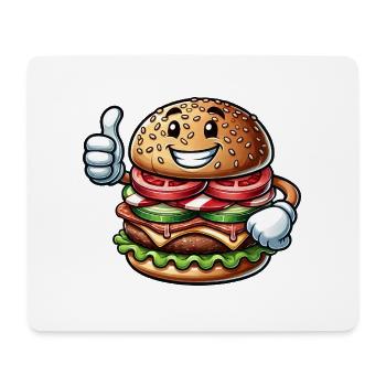 Süßer Burger Cartoon Mexikanisches Fast Food - Mousepad (Querformat) - Weiß - Vorne