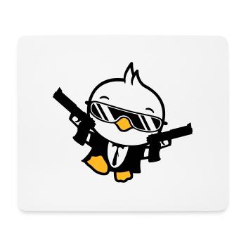 Vogel 2 Waffen Pistolen Agent Sonnenbrille Cool - Mousepad (Querformat) - Weiß - Vorne