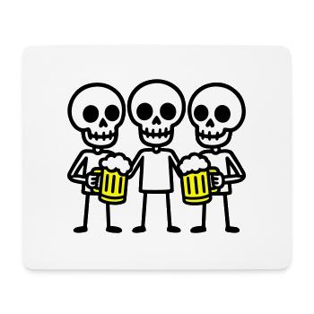 Équipe de buveurs de bière Skeleton - Tapis de souris (format paysage) - blanc - Devant