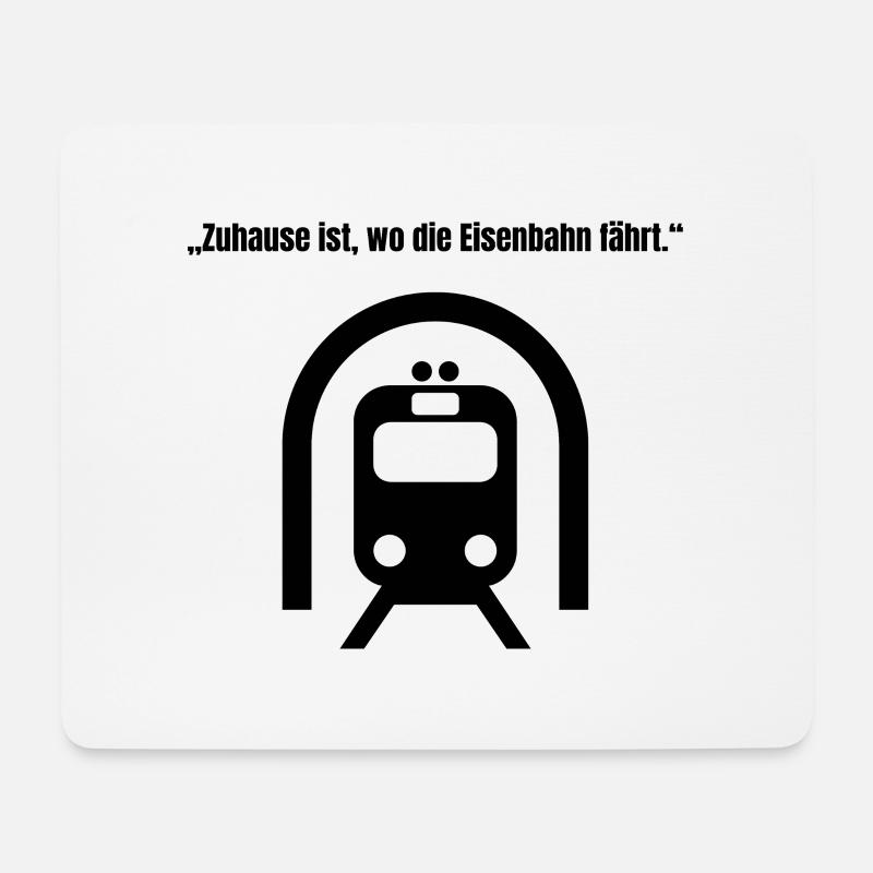 „Schienenliebe“ - Mousepad (Querformat) - Weiß