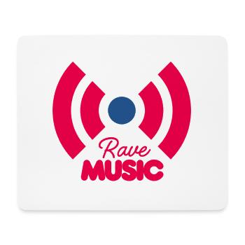 Musique rave Signal néon - Tapis de souris (format paysage) - blanc - Devant