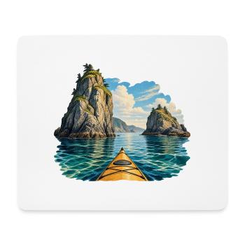 Durch die Sea-Stack Passage - Mousepad (Querformat) - Weiß - Vorne