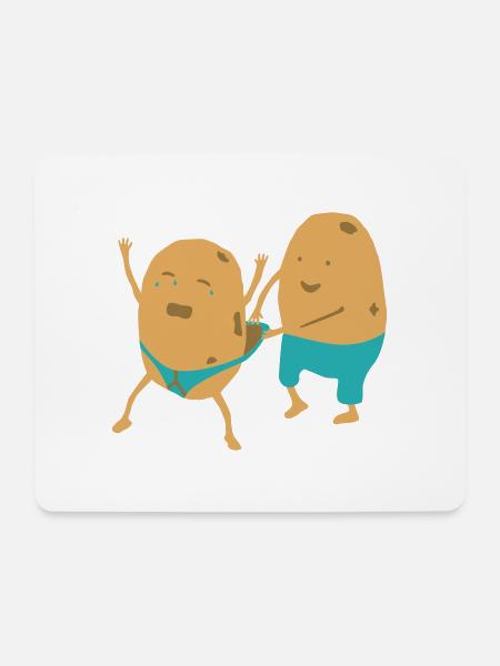 Potato Wedgie - Mouse Pad (horizontal) - white