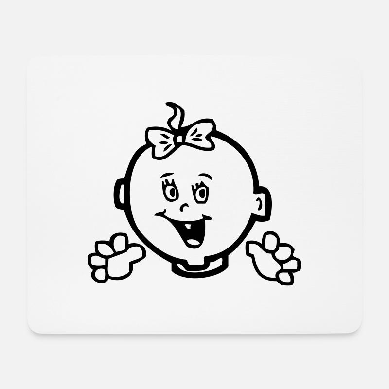 baby girl © - Mousepad (Querformat) - Weiß