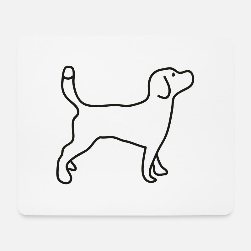 Beagle - Mousepad (Querformat) - Weiß