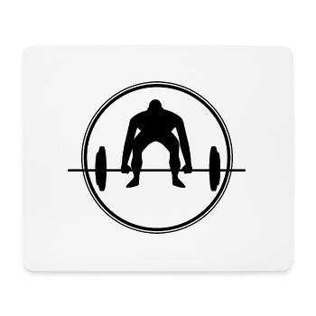 Musculation - Entraînement de fitness d’haltérophilie - Tapis de souris (format paysage) - blanc - Devant