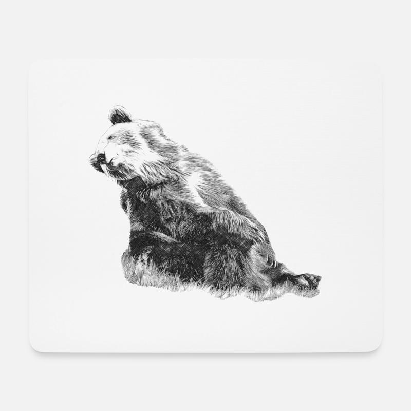 DAGGI blick nach hinten - Mousepad (Querformat) - Weiß