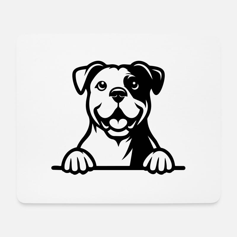 American Bulldog - Mouse Pad (horizontal) - white