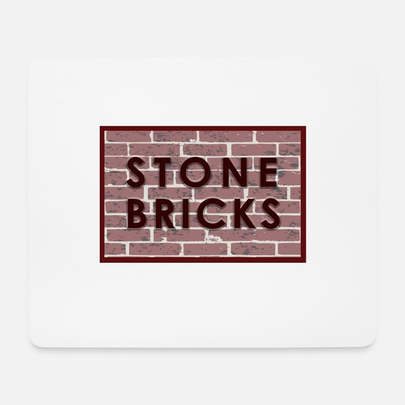 stone bricks - Backsteine - Mousepad (Querformat) - Weiß