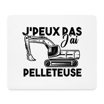J peux pas j ai pelleteuse - Tapis de souris (format paysage) - blanc - Devant