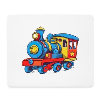 Niedliche Zug Eisenbahn Lokomotive - Mousepad (Querformat) - Weiß - Vorne