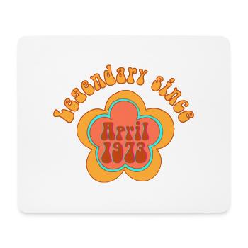 Legendary since April 1973 Birthday Retro - Mouse Pad (horizontal) - white - Front