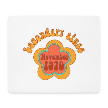 Legendary since November 1970 Birthday Retro - Mouse Pad (horizontal) - white - Front