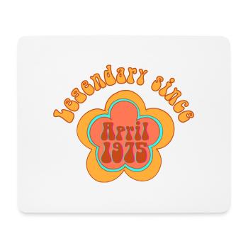 Legendary since April 1975 Birthday Retro - Mouse Pad (horizontal) - white - Front