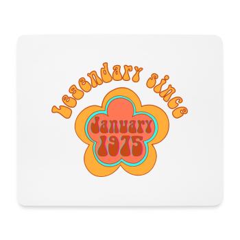 Legendary since January 1975 Birthday Retro - Mouse Pad (horizontal) - white - Front