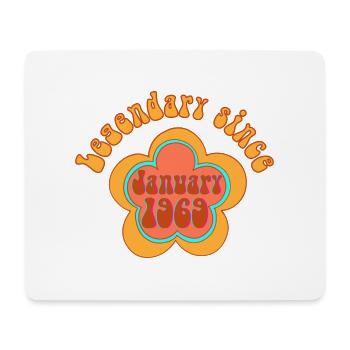 Legendär seit Januar 1969 Geburtstag Retro - Mousepad (Querformat) - Weiß - Vorne