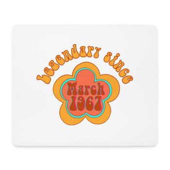 Legendär seit März 1967 Geburtstag Retro - Mousepad (Querformat) - Weiß - Vorne