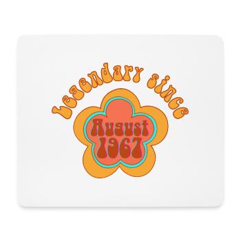 Legendär seit August 1967 Geburtstag Retro - Mousepad (Querformat) - Weiß - Vorne