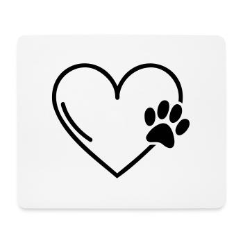 Herz - Mousepad (Querformat) - Weiß - Vorne