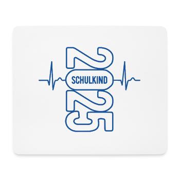 Schulkind 2025 - EKG - Puls - Einschulung - Mousepad (Querformat) - Weiß - Vorne
