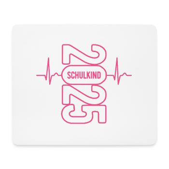 Schulkind 2025 - EKG - Puls - Einschulung - Mousepad (Querformat) - Weiß - Vorne