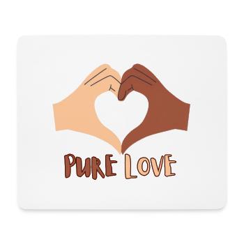 Pure Love Heart Hand Design - Mouse Pad (horizontal) - white - Front