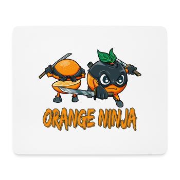 Orange Ninja Frucht Früchte Orangensaft - Mousepad (Querformat) - Weiß - Vorne