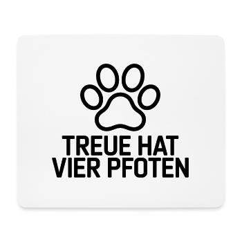 Treuepfote Vier Pfoten Motiv - Mousepad (Querformat) - Weiß - Vorne