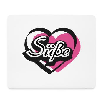Süße Herz - Mousepad (Querformat) - Weiß - Vorne