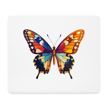Colorful Butterfly Colorful Wings Motif - Mouse Pad (horizontal) - white - Front