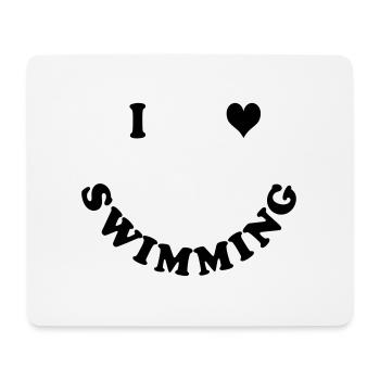 Schwimmen - I love Swimming - Mouse Pad (horizontal) - white - Front