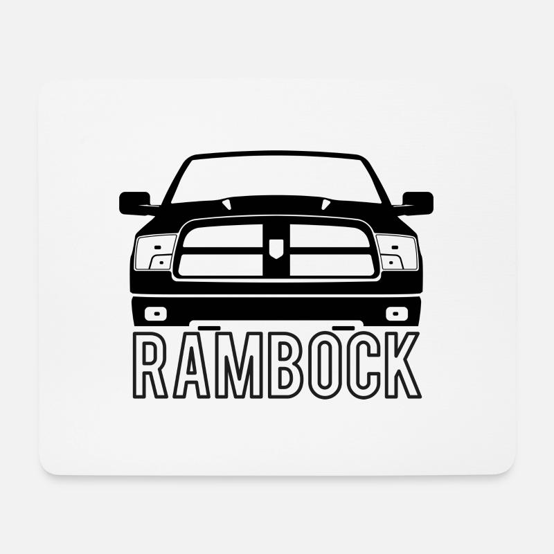 Rambock Auto SUV Ram Pickup V8 Ami Hemi Diesel - Mousepad (Querformat) - Weiß