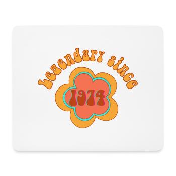Legendary since 1974 Birthday Retro - Mouse Pad (horizontal) - white - Front
