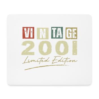 Jahrgang 2001 Original Jubiläumsgeschenk 2001 - Mousepad (Querformat) - Weiß - Vorne