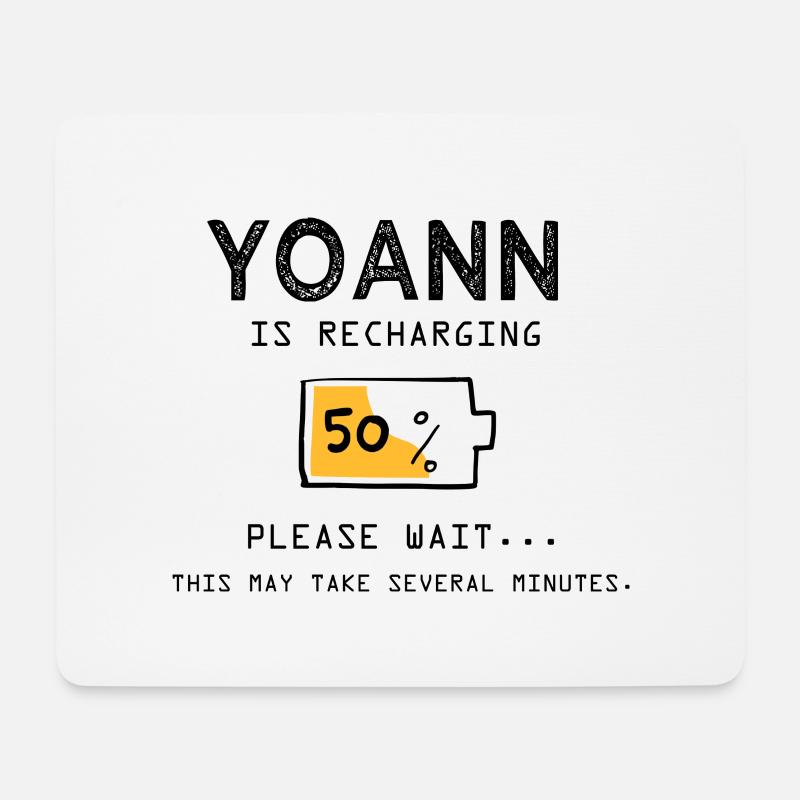 Yoann Lustiger Name Sarkastischer Lustiger Geschenk - Mousepad (Querformat) - Weiß