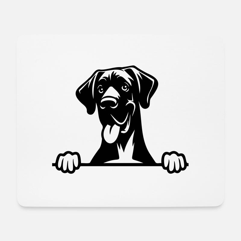 Dänische Dogge - Mousepad (Querformat) - Weiß