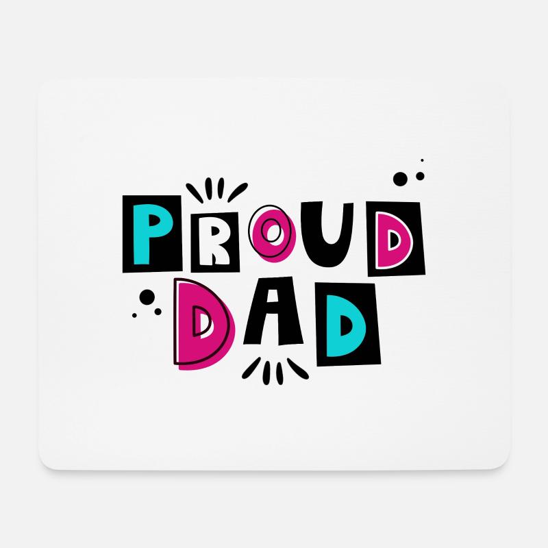 Stolzer Papa - Das perfekte Geschenk für Väter - Mousepad (Querformat) - Weiß