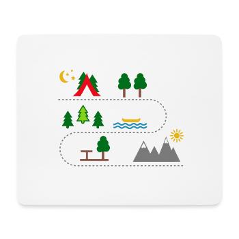 camping - Mouse Pad (horizontal) - white - Front