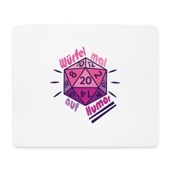 Rollenspiel Pen and Paper Würfel Humor Brettspiel - Mousepad (Querformat) - Weiß - Vorne