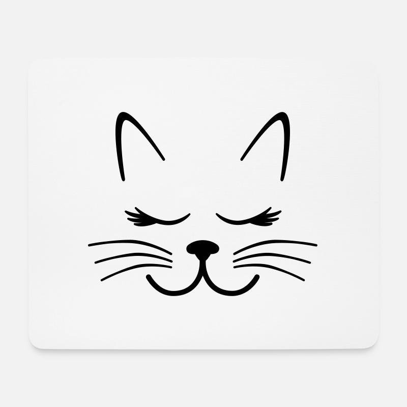 Katze - Mousepad (Querformat) - Weiß