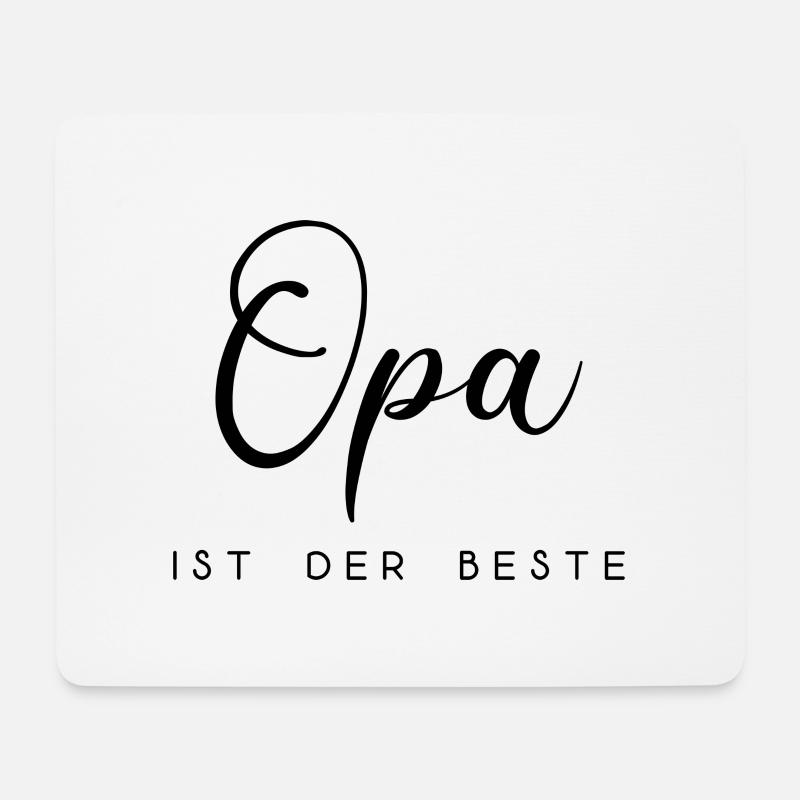Opa ist der Beste Spruch Schrift Text Großvater - Mousepad (Querformat) - Weiß