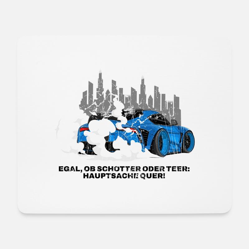 Hauptsache Quer - Mousepad (Querformat) - Weiß