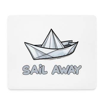 Papierschiff Papierboot Papierschiffchen - Mousepad (Querformat) - Weiß - Vorne