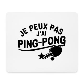Je Peux Pas J'Ai Ping Pong - Tapis de souris (format paysage) - blanc - Devant