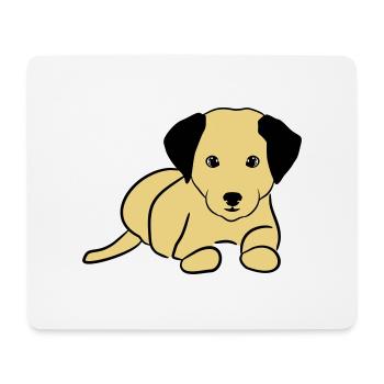 Süßer Hund, Hündchen - Mousepad (Querformat) - Weiß - Vorne